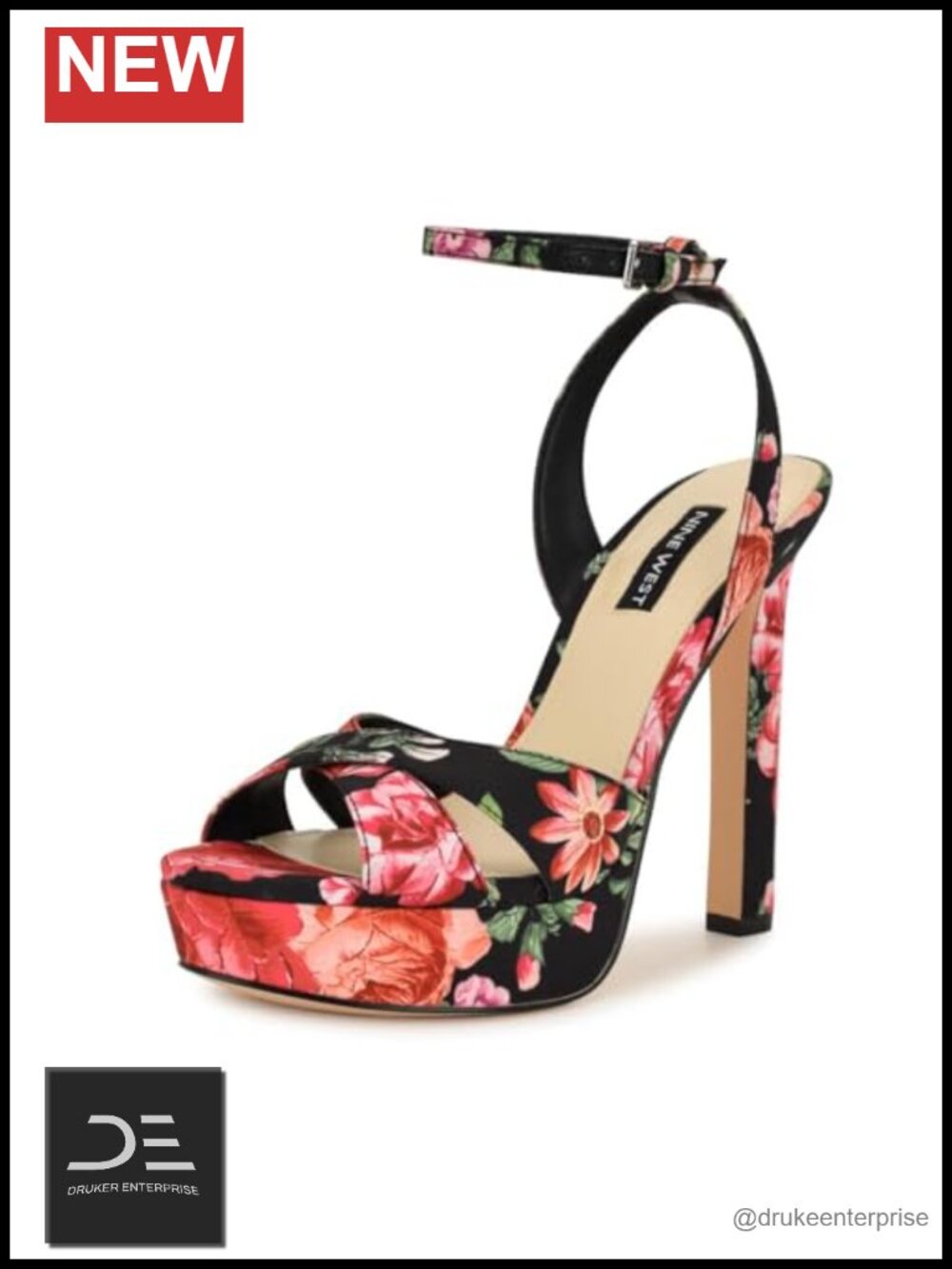 Wilda Platform Sandal Stiletto Heel Open Toe Ankle Strap Buckle